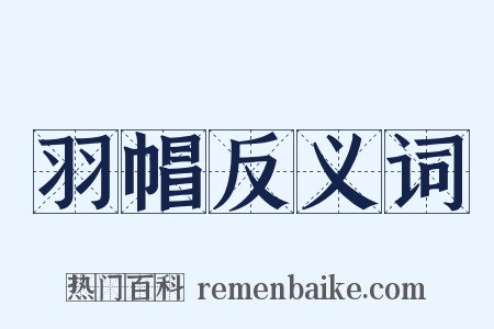羽帽反义词是什么意思的图片